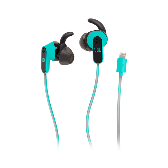 Reflect Aware - Teal - Lightning connector sport earphone with Noise Cancellation and Adaptive Noise Control. - Hero