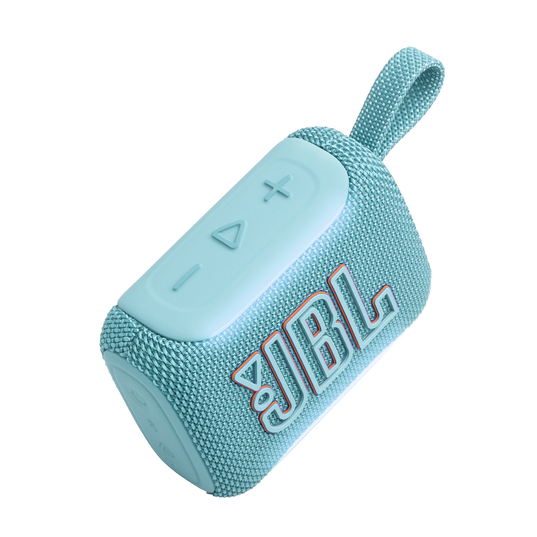 JBL Go 5 - Turquoise - Ultra-portable waterproof and drop-proof speaker with JBL legendary sound and ambient edge lighting - Detailshot 2