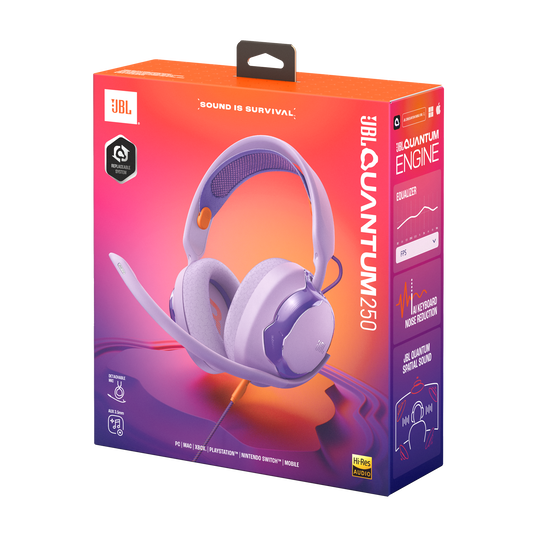 JBL Quantum 250 - Purple - Wired multiplatform gaming headset - Detailshot 15