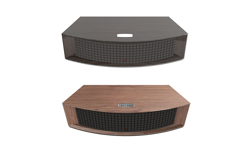 Available in Black Walnut and Natural Walnut Furniture-grade Wood Veener Finishes with Black Quadrax Grilles