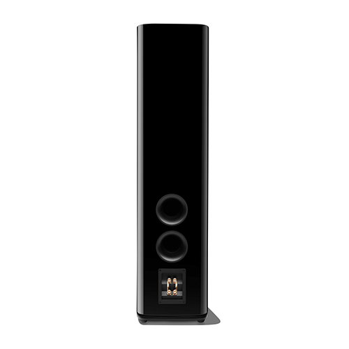 Dual rear-firing, computer-optimized flared ports.