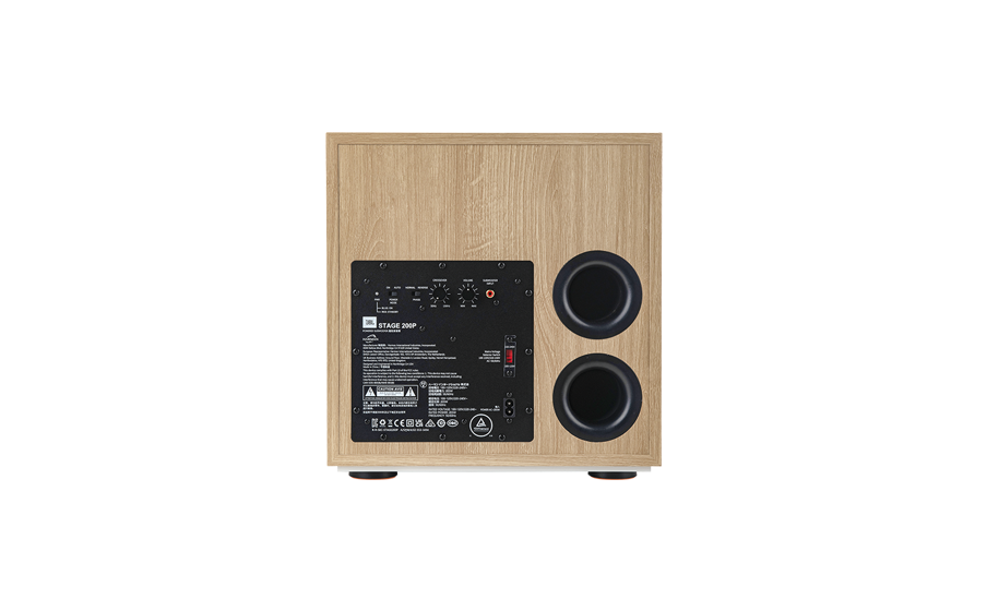 Bass-Reflex Design with Dual Rear-Firing Flared Ports